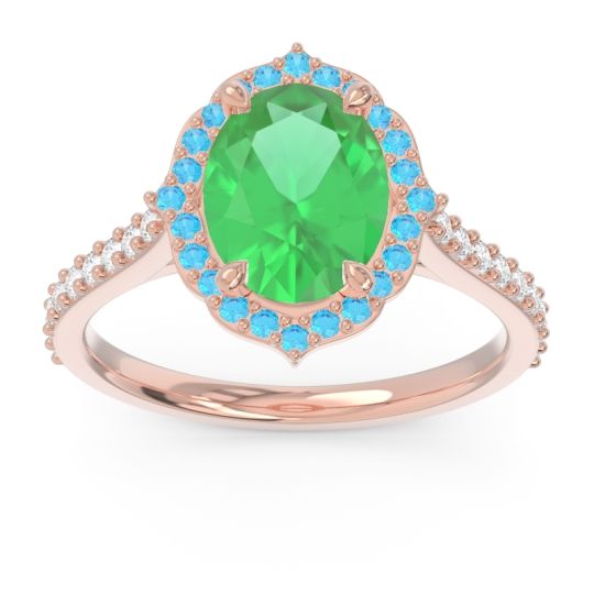 Halo Pave Grand Oval Prasava Ring