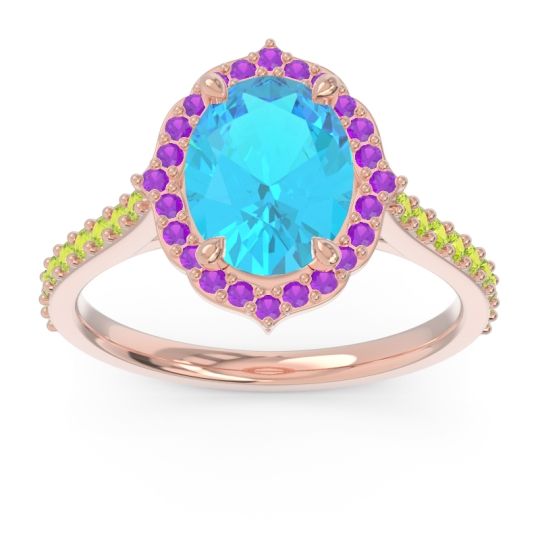Halo Pave Grand Oval Prasava Ring