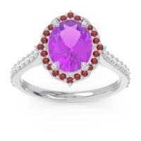 Halo Pave Grand Oval Prasava Ring