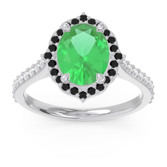 Halo Pave Grand Oval Prasava Ring