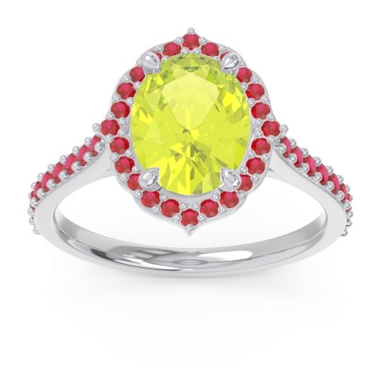 Halo Pave Grand Oval Prasava Ring