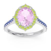 Halo Pave Grand Oval Prasava Ring