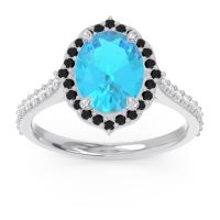 Halo Pave Grand Oval Prasava Ring