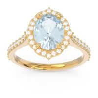 Halo Pave Grand Oval Prasava Ring