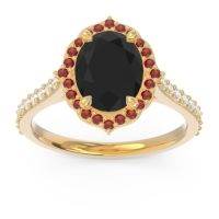 Halo Pave Grand Oval Prasava Ring