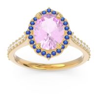 Halo Pave Grand Oval Prasava Ring