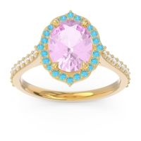 Halo Pave Grand Oval Prasava Ring