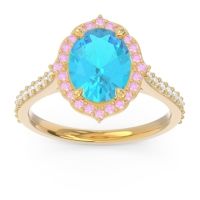 Halo Pave Grand Oval Prasava Ring