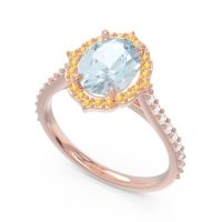 Halo Pave Grand Oval Prasava Ring