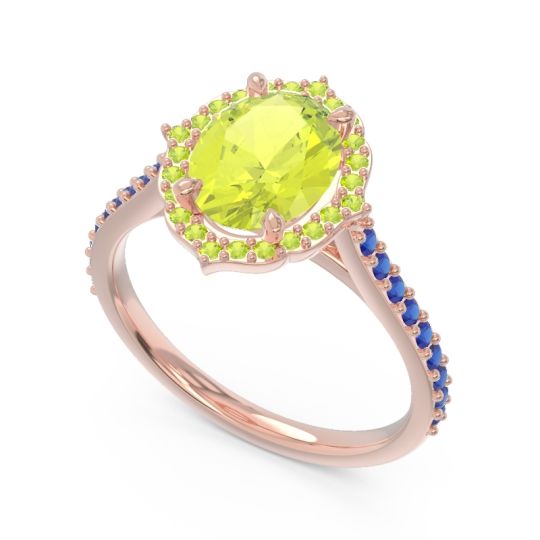 Halo Pave Grand Oval Prasava Ring