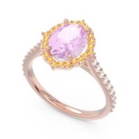 Halo Pave Grand Oval Prasava Ring
