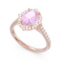 Halo Pave Grand Oval Prasava Ring