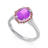 Halo Pave Grand Oval Prasava Ring