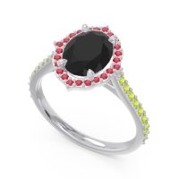 Halo Pave Grand Oval Prasava Ring