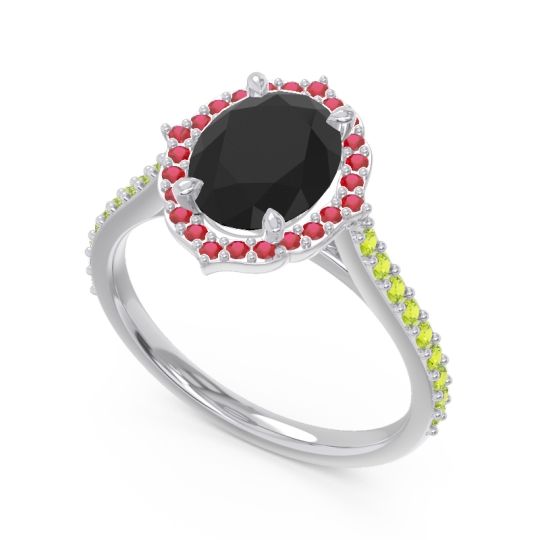 Halo Pave Grand Oval Prasava Ring