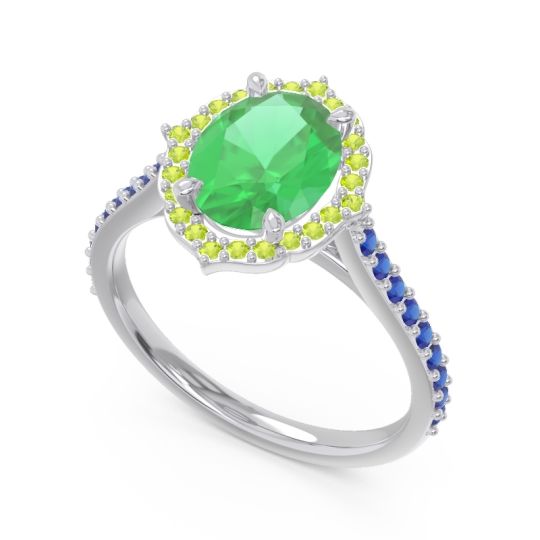 Halo Pave Grand Oval Prasava Ring