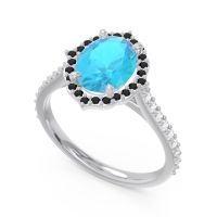 Halo Pave Grand Oval Prasava Ring