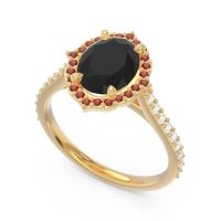Halo Pave Grand Oval Prasava Ring