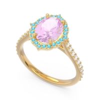 Halo Pave Grand Oval Prasava Ring