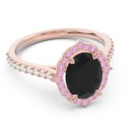 Halo Pave Grand Oval Prasava Ring