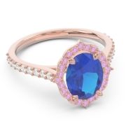 Halo Pave Grand Oval Prasava Ring