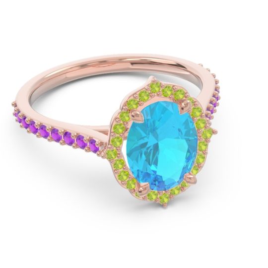 Halo Pave Grand Oval Prasava Ring
