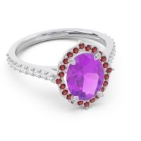 Halo Pave Grand Oval Prasava Ring