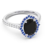 Halo Pave Grand Oval Prasava Ring