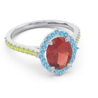 Halo Pave Grand Oval Prasava Ring