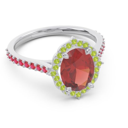 Halo Pave Grand Oval Prasava Ring