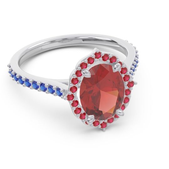 Halo Pave Grand Oval Prasava Ring