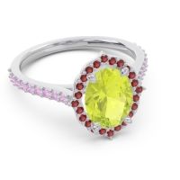 Halo Pave Grand Oval Prasava Ring