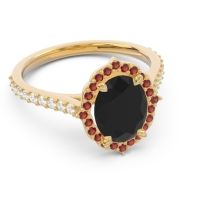Halo Pave Grand Oval Prasava Ring