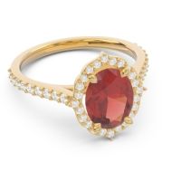 Halo Pave Grand Oval Prasava Ring