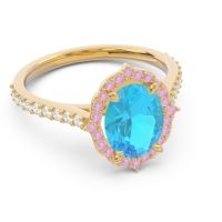 Halo Pave Grand Oval Prasava Ring