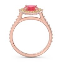 Halo Pave Grand Oval Prasava Ring