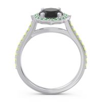 Halo Pave Grand Oval Prasava Ring