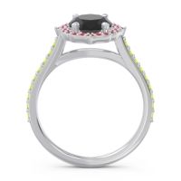 Halo Pave Grand Oval Prasava Ring