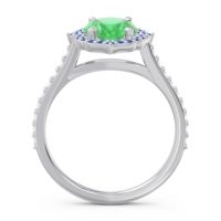 Halo Pave Grand Oval Prasava Ring