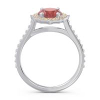 Halo Pave Grand Oval Prasava Ring