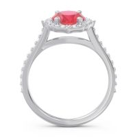 Halo Pave Grand Oval Prasava Ring