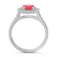 Halo Pave Grand Oval Prasava Ring