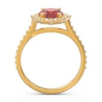 Halo Pave Grand Oval Prasava Ring