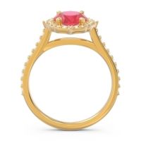 Halo Pave Grand Oval Prasava Ring