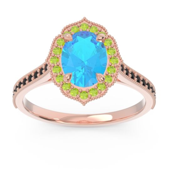 Halo Milgrain Pave Oval Kothari Ring