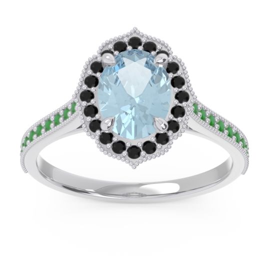 Halo Milgrain Pave Oval Kothari Ring