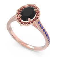 Halo Milgrain Pave Oval Kothari Ring