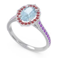 Halo Milgrain Pave Oval Kothari Ring