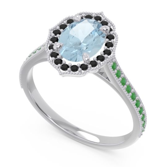 Halo Milgrain Pave Oval Kothari Ring