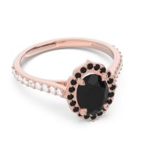 Halo Milgrain Pave Oval Kothari Ring